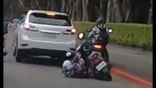 【車禍影片】 對面汽車及機車事故（2022.12.27 台北市中山區北安路
