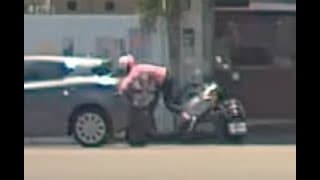 【車禍影片】 機車自撞小客車（2022.08.08 苗栗縣苗栗市為公路與豐年路口